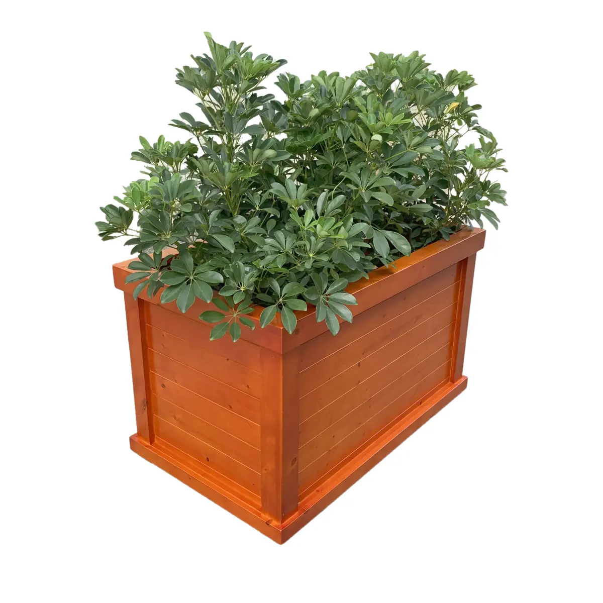 Factory price outdoor rectangular wood planter box flower bed flower pots & planters for outdoor