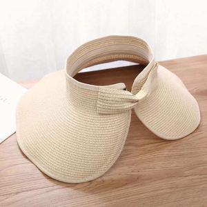 Outdoor Camping Cap Beach Sun Protection Summer Women Sun Visor <b>Straw</b> <b>Hats</b> - Product Image 6