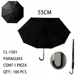 CASAMAX WL CL-1501 Ombrelli Neri 55cm Lussuosi Moderni Eleganti Durevoli Alla Moda Ecologici - Product Image 2