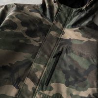 Veste coupe-vent à capuche camouflage pour homme, personnalisable OEM ODM, fermeture éclair intégrale, légère, streetwear d'extérieur, fabricant de vêtements sur mesure