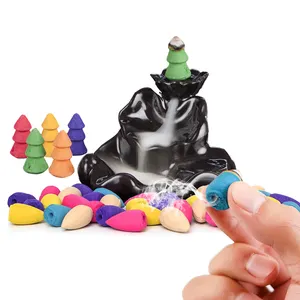 50/100Pcs Mista Cones de Refluxo Buddha Subiu Hortelã Chá Cone Incenso de Sândalo Naturais para Queimador Anti-odor