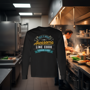 T-shirt à manches longues pour cuisinier, cadeau de diplôme pour un emploi génial, idéal pour les professionnels de la restauration - Product Image 3