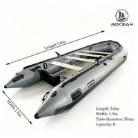 Bateau pneumatique de pêche renforcé et robuste DDP 4,2 m 4,8 m 5 m pour la pêche et les opérations de sauvetage