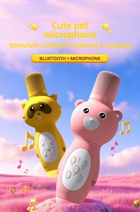 Microphone à condensateur sans fil pour enfants, machine à karaoké, <span class=keywords><strong>jouet</strong></span> avec éclairage RVB, réduction du bruit, vente chaude - Product Image 4