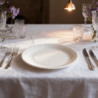 Assiettes jetables en carton blanc de qualité alimentaire, résistantes à la graisse, pour dîner, fabrication OEM, vente en gros, directement de l'usine