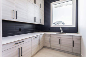 Meuble bar moderne CANA sur mesure, panneau plat, centre de boissons modulaire, armoires en bois massif, écologique, multifonctionnel - Product Image 4