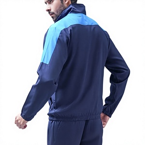 <b>Men</b> Streetwear Solid Eco-Friendly Lightweight Custom <b>Summer</b> Polyester Cotton Tracksuit Two-Piece Windbreaker <b>Jacket</b> Set - Product Image 4