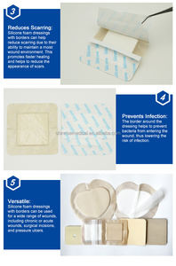 Fournitures médicales Pansement avancé Pansement en mousse de silicone pour soins des plaies avec bordure souple - Product Image 6