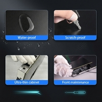 Écran LED couleur pleine 4x3m COB1.56 intérieur 16:9, 136/190 pouces, pour ascenseurs, hôtels, magasins de détail, signalétique, éducation, garantie 5 ans