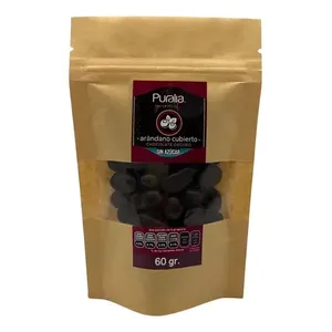 Puralia di mirtilli ricoperti di cioccolato senza zucchero 60g | Spuntino Gourmet | Antiossidanti naturali | Dessert sano - Product Image 1