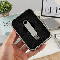 Boîte en fer blanc rectangulaire vide pour ongles à presser, clé USB, badges, emballage personnalisé