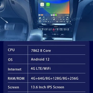 256GB 13.6 Inch Car Radio for Jeep Grand Cherokee 2014-2020 Android Multimedia GPS Navigation Player Wireless Vertical Screen - Product Image 3