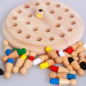 Superventas, palo de memoria de madera <span class=keywords><strong>3D</strong></span>, juguetes de <span class=keywords><strong>ajedrez</strong></span>, juego educativo Montessori, juego cognitivo de Color para niños y niñas CE - Product Image 3