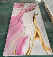 Lámina de PVC Impermeable y Antiarañazos con Recubrimiento UV, Panel de Pared de Imitación de Piedra de 4x8 pies, Ecológico, para Decoración de Baños