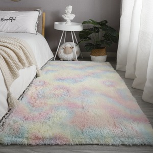 2024 moderno salotto in microfibra e moquette da <span class=keywords><strong>camera</strong></span> da letto spessa color crema con lunghi tappeti in stile peluche per il capezzale della ragazza - Product Image 2