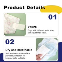 Pet réutilisable formation femme couche lavable jetable couche-culotte pour animaux de compagnie avec fonction imprimée