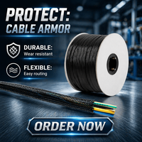 Funda Trenzada Expandible para Cables PET, Malla Protectora Flexible para Cables, Retardante de Llama Profesional, con Clasificación de 220V