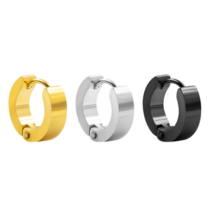 <span class=keywords><strong>Orecchini</strong></span> a Cerchio Rotondi Placcati Oro Nero per Uomo Donna Ragazzi <span class=keywords><strong>Orecchini</strong></span> a Cerchio Huggie Gioielli - Product Image 2