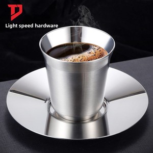 Tazza da caffè espresso/latte in acciaio inossidabile a doppio strato, resistente alle cadute, per viaggi all'aperto, tazza da birra portatile dal design semplice - Product Image 2