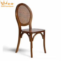 Louis Anna kursi kayu rotan makan furnitur rotan acara kursi pesta pernikahan penggunaan Restoran luar ruangan