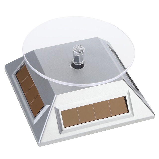 High-end Solar Rotating Table Clear Surface Battery Rotary Display Stand Rotating Speed Turntable Jewelry Display