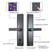 Serrure de porte intelligente connectée Tuya WiFi, anti-effraction, électrique, digitale, sans clé, avec empreinte digitale, TTLOCK, poignée de porte intelligente mobile