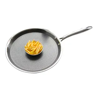 Wholesale Hybrid Nonstick Griddle Pan PFOA Free Coating Induction Pancake Pan Flat Skillet Kitchen Cookware Bread Pan