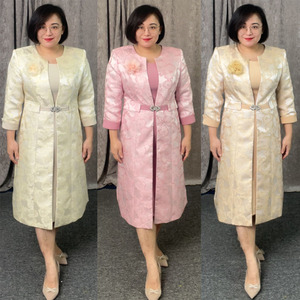 Nuevo Vestido Novedoso de 2 Piezas, Traje de Chaqueta Sólida, Talla Grande, Ropa Africana para Mujer, Conjunto de Vestidos de Iglesia, Vestido Informal - Product Image 1