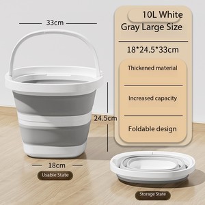 Seau à serpillière pliable de qualité supérieure, en matériaux écologiques, pour le lavage des pinceaux de peinture, le nettoyage domestique et le dessin en extérieur - Product Image 6