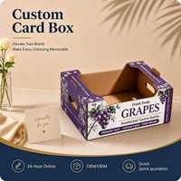 Boîte en carton ondulé pour fraises fraîches OEM ODM, boîte d'emballage pour fruits personnalisée avec trou de transport