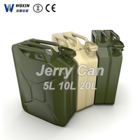 Bidon carré en métal de 20 litres pour le stockage d'essence Réservoir de carburant de camion durable avec support de jerrican