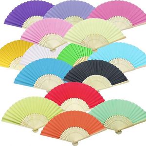 Abanicos Plegables de Bambú con Diseños Impresos y Técnica de Pintura para Decoraciones de Bodas, Fiestas y Baile de Verano - Product Image 6