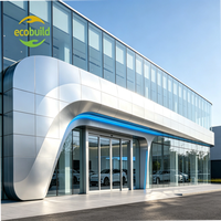 Panneau composite en aluminium Alucobond personnalisé de 4 mm, 4x8 pieds, pour façade de concession automobile 4S, publicité et décoration.