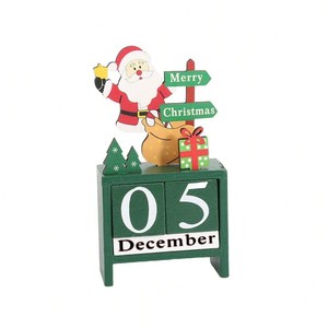 Calendrier <span class=keywords><strong>de</strong></span> compte <span class=keywords><strong>à</strong></span> rebours <span class=keywords><strong>de</strong></span> <span class=keywords><strong>Noël</strong></span> et du Nouvel An, ornement avec Père <span class=keywords><strong>Noël</strong></span>, renne, bonhomme <span class=keywords><strong>de</strong></span> neige, design <span class=keywords><strong>en</strong></span> bois, décoration <span class=keywords><strong>de</strong></span> bureau <span class=keywords><strong>à</strong></span> domicile, <span class=keywords><strong>cadeau</strong></span> - Product Image 3