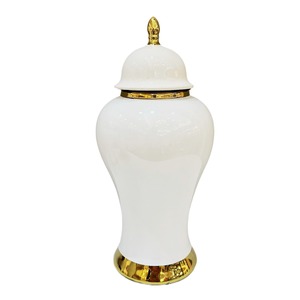 Jarrón de Cerámica Galvanizado en Oro, Decoración Artística para el Hogar, Porcelana con Decoración de Habitaciones, Muebles para Sala de Estar, Accesorios para el Hogar - Product Image 2