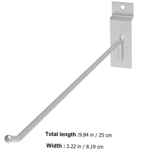 Metal Double Slatwall <b>Hooks</b> or Retailer Stores Shops Supermarkets <b>Hooks</b> Metal Mobile <b>Hooks</b> for Display with Price Tag High Level - Product Image 2