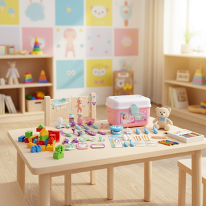Nouveau jeu de rôle de médecin pour enfants, plusieurs styles, jouets de jeu de rôle, petit kit de médecin avec éclairage - Product Image 2