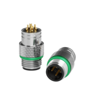 Connecteur circulaire Ethernet mâle 4 broches à code D M12 IP67 LSHITECH pour la communication des drones UAV