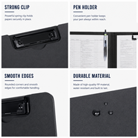 Porte-documents A4 personnalisé avec logo, dossier de classement professionnel durable avec clip robuste, porte-documents pour le travail de bureau