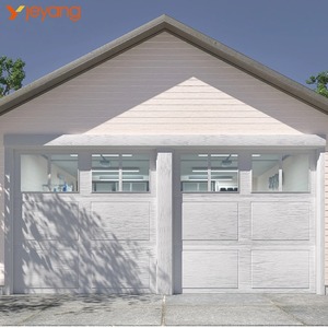 <span class=keywords><strong>Porte</strong></span> <span class=keywords><strong>de</strong></span> <span class=keywords><strong>garage</strong></span> sectionnelle moderne à grain <span class=keywords><strong>de</strong></span> bois avec fenêtre artistique, taille personnalisée, <span class=keywords><strong>porte</strong></span> basculante, Super Usine - Product Image 1