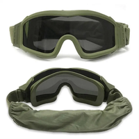 Lunettes tactiques à 3 lentilles Lunettes de combat anti-choc pour la chasse/Paintball Système de lentilles interchangeables