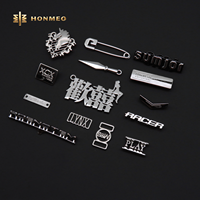 Étiquette Métallique Décorative Personnalisée en Alliage de Zinc avec Logo de Marque HONMEO pour Vêtements et Jeans
