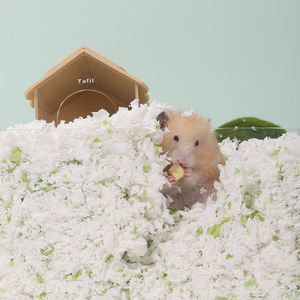 Vente en gros de litière pour hamster en papier et coton, désodorisante, absorbante, respirante, rembourrage pour hamster, pour petits animaux - Product Image 2