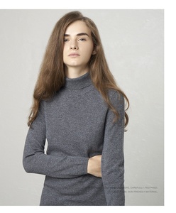 Suéter <span class=keywords><strong>navideño</strong></span> personalizado para <span class=keywords><strong>mujer</strong></span>, suéter ajustado de <span class=keywords><strong>cuello</strong></span> <span class=keywords><strong>alto</strong></span> de Cachemira para <span class=keywords><strong>mujer</strong></span> - Product Image 1