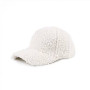 Logo personalizzato inverno Fuzzy cappellini da Baseball soffice orsacchiotto in pile Faux lana di agnello <span class=keywords><strong>cappello</strong></span> da Baseball per le donne degli uomini - Product Image 4