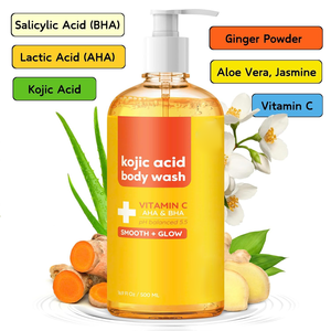 Private Label Kojic Aicd Body Wash Shower Gel Body Care Products for Oil Control and Deep Cleaning with <b>Ginger</b> <b>Powder</b> Kojic Aicd - Product Image 3