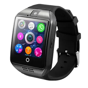 ساعة ذكية مع كاميرا Q18 Smartwatch SIM TF فتحة للبطاقات متتبع النشاط البدني الرياضة ووتش الروبوت PK DZ09 الساعات