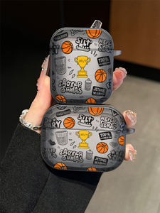 Étui en TPU avec imprimé graffiti de basket-ball MVP, <span class=keywords><strong>coque</strong></span> antichoc translucide givrée pour la série 4/3/Pro/2, design de vigne en forme de cœur rouge - Product Image 6