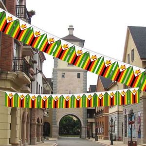 ธงประดับรูปธงชาติแอฟริกา ทำจากโพลีเอสเตอร์สำหรับใช้งานกลางแจ้ง ประเทศซิมบับเว เหมาะสำหรับตกแต่งงานเทศกาลประจำชาติ - Product Image 4