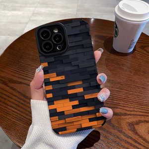 Top Vente Orange et <span class=keywords><strong>Noir</strong></span> Couture Conception Souple En Cuir TPU Téléphone Portable étui pour <span class=keywords><strong>Iphone</strong></span> 17 8 X Xr Xs <span class=keywords><strong>11</strong></span> 12 13 14 15 16 Pro Max - Product Image 2